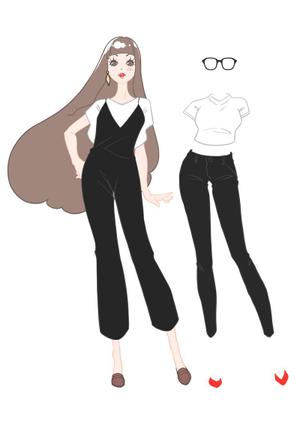 濃藍（nolan） (nashie210v0)さんの20代以上の大人の女性向きレディースアパレルキャラクターデザインへの提案