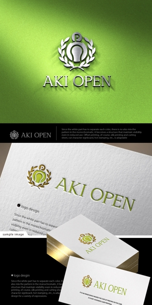 neomasu (neomasu)さんの[コンペ]自社開発、テニス専門webアプリケーション「AKI OPEN」のロゴデザインへの提案