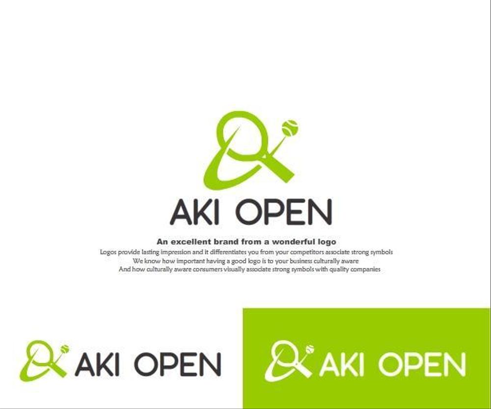 [コンペ]自社開発、テニス専門webアプリケーション「AKI OPEN」のロゴデザイン