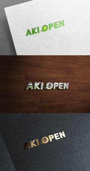 株式会社ガラパゴス (glpgs-lance)さんの[コンペ]自社開発、テニス専門webアプリケーション「AKI OPEN」のロゴデザインへの提案
