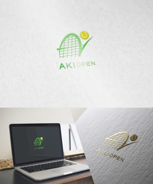 andy2525 (andy_design)さんの[コンペ]自社開発、テニス専門webアプリケーション「AKI OPEN」のロゴデザインへの提案