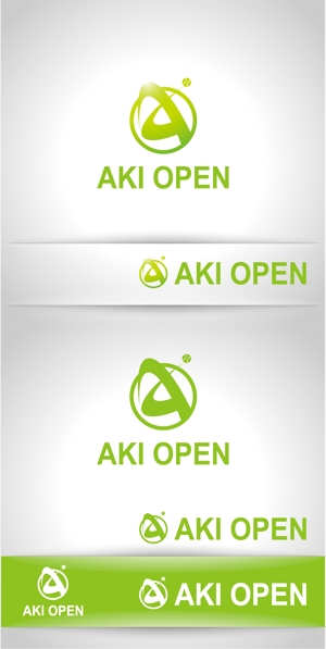 k_31 (katsu31)さんの[コンペ]自社開発、テニス専門webアプリケーション「AKI OPEN」のロゴデザインへの提案