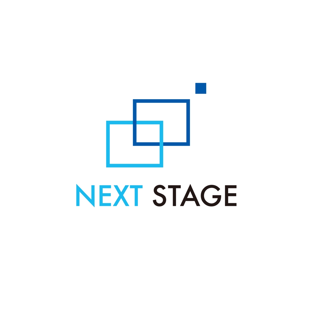 企業の人材育成研修のスローガンタイトル「NEXT STAGE」のロゴ