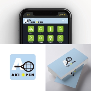 monroed (mnrd)さんの[コンペ]自社開発、テニス専門webアプリケーション「AKI OPEN」のロゴデザインへの提案