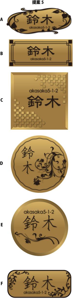 HIGAORI (higaori)さんの鋳物製表札デザインの製作への提案