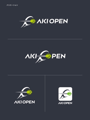 J wonder (J-wonder)さんの[コンペ]自社開発、テニス専門webアプリケーション「AKI OPEN」のロゴデザインへの提案