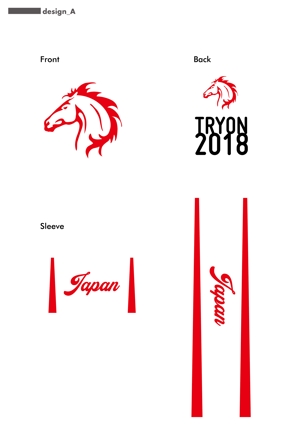 STUDIO ZEAK  (omoidefz750)さんの馬術競技世界選手権の日本代表チームのポロシャツならびにウィンドブレーカーデザインへの提案