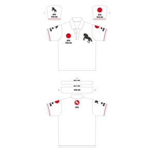 Anycall (Anycall)さんの馬術競技世界選手権の日本代表チームのポロシャツならびにウィンドブレーカーデザインへの提案