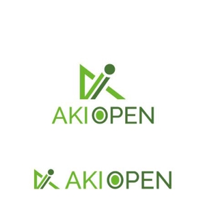 さんの[コンペ]自社開発、テニス専門webアプリケーション「AKI OPEN」のロゴデザインへの提案