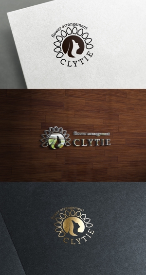 株式会社ガラパゴス (glpgs-lance)さんのフラワーアレンジメント「CLYTIE(クリティエ)」のロゴへの提案