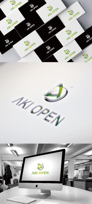 k_31 (katsu31)さんの[コンペ]自社開発、テニス専門webアプリケーション「AKI OPEN」のロゴデザインへの提案