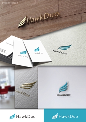 hayate_design ()さんの介護事業の会社「ホークデュオ」のロゴへの提案