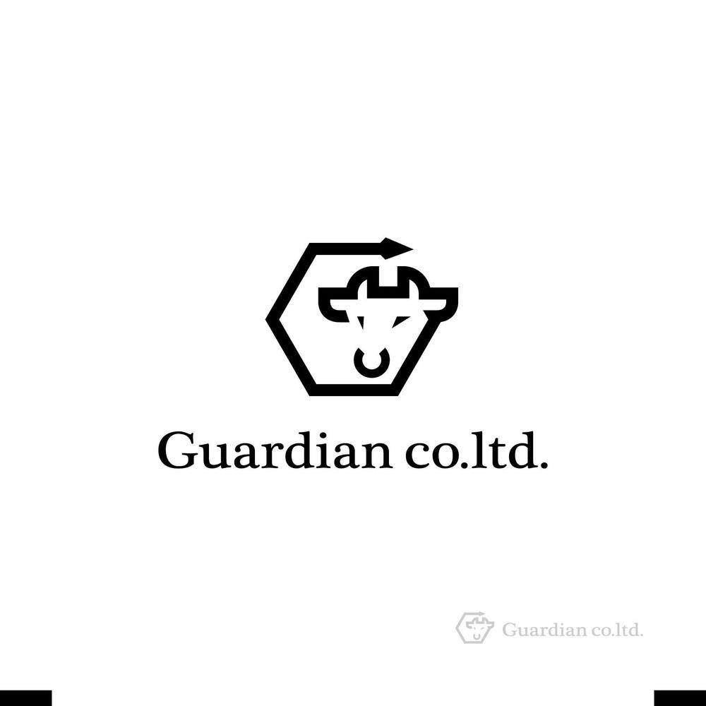和牛　動物病院・コンサルタント会社　ロゴ、マーク 　「株式会社Guardian」
