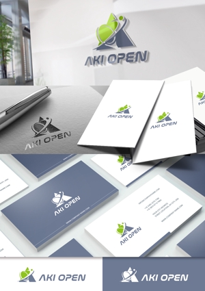chiaro (chiaro)さんの[コンペ]自社開発、テニス専門webアプリケーション「AKI OPEN」のロゴデザインへの提案
