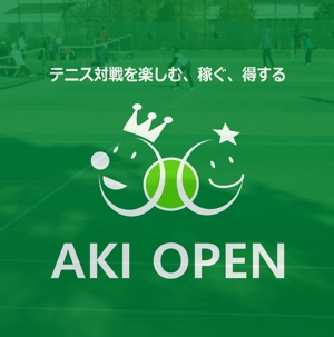 ＮＷデザイン (immdsrg)さんの[コンペ]自社開発、テニス専門webアプリケーション「AKI OPEN」のロゴデザインへの提案