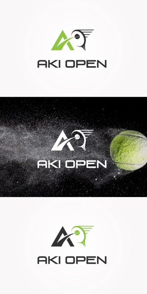 red3841 (red3841)さんの[コンペ]自社開発、テニス専門webアプリケーション「AKI OPEN」のロゴデザインへの提案