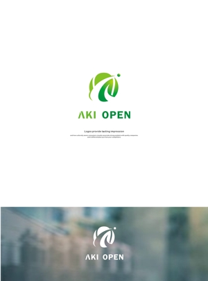はなのゆめ (tokkebi)さんの[コンペ]自社開発、テニス専門webアプリケーション「AKI OPEN」のロゴデザインへの提案