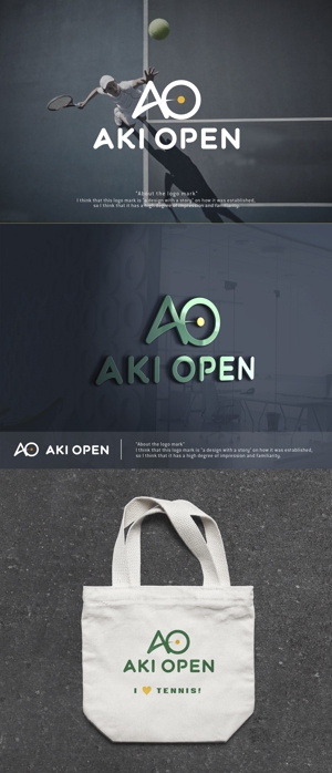 sklibero (sklibero)さんの[コンペ]自社開発、テニス専門webアプリケーション「AKI OPEN」のロゴデザインへの提案