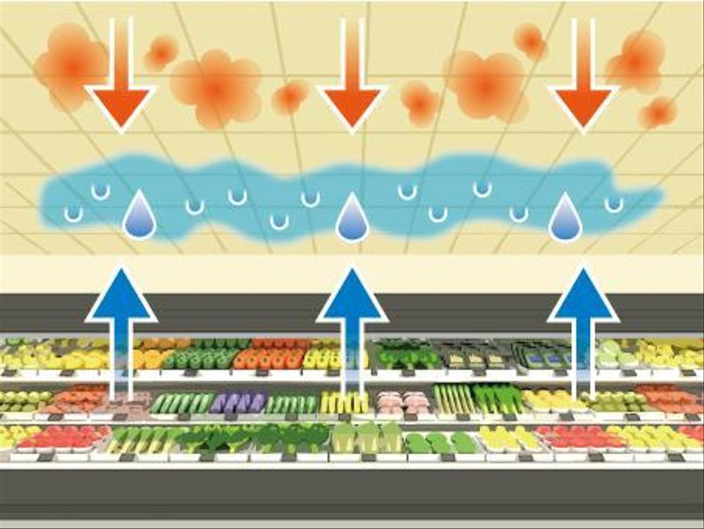 スーパー店内イメージのイラスト