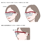 kii_kiiさんのメガネの掛け方イラストへの提案