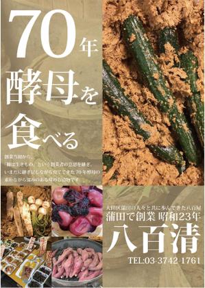 Ono (ono1213)さんの東京都大田区の八百屋「八百清」のポスター制作への提案