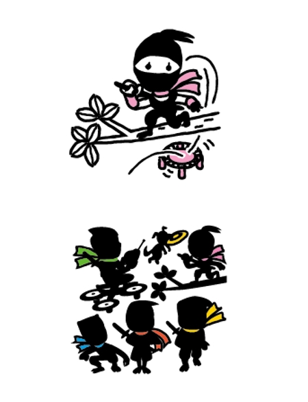 NobutakaTakahashi (NobutakaTakahashi)さんの5人組忍者のイラストへの提案