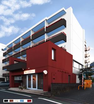 SSS (S_SHIMIZU)さんの外壁塗装デザイン（急募）マンション1棟の外壁塗装カラーコーディネート　への提案