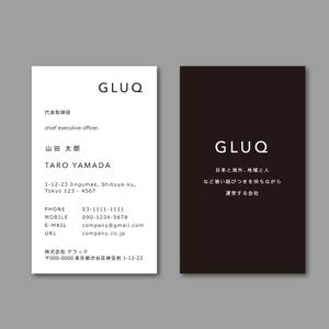 TYPOGRAPHIA (Typograph)さんの株式会社GLUQ 名刺の依頼（グラックと読みます）への提案