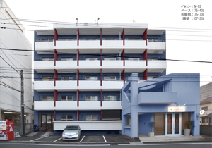 江口　顕 (eguchi-K)さんの外壁塗装デザイン（急募）マンション1棟の外壁塗装カラーコーディネート　への提案