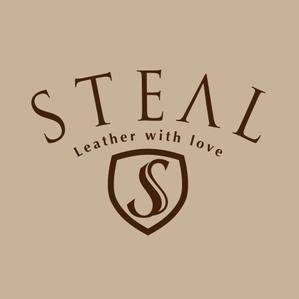 くり (curypapasan)さんのレザーブランド「STEAL」のロゴ作成への提案