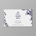 T-aki (T-aki)さんの美容サロンの店舗展開を計画している「合同会社RUCA」代表の名刺デザインへの提案