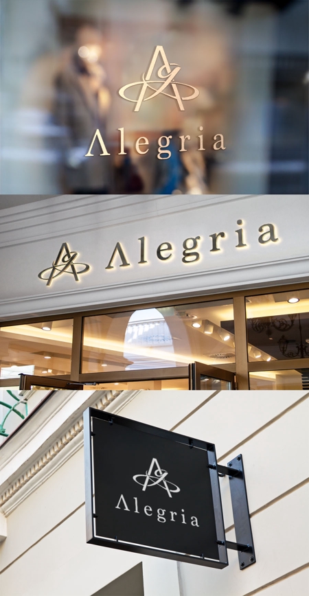 株式会社ガラパゴス (glpgs-lance)さんのプライベートサロン美容室Alegria（アレグリア）のロゴデザインへの提案