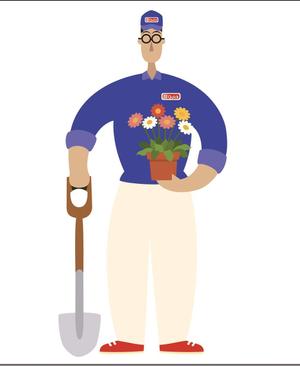 森田秀昭 ()さんのお庭のサービスのキャラクター制作募集ですへの提案