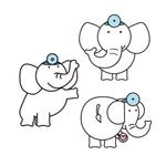 BCDesign (matsu0322)さんの額帯鏡をつけた象のイラストの作成への提案