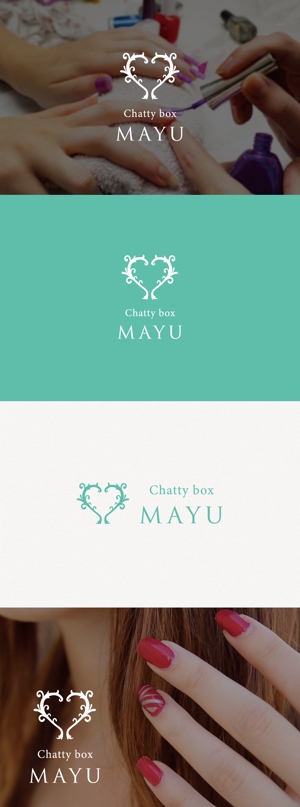 tanaka10 (tanaka10)さんのネイルサロン(&レザーデコ) 「 Chatty box Mayu 」 のロゴマークへの提案