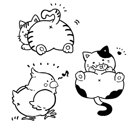 Yukino Snowさんの事例 実績 提案 オシリが可愛い猫 動物イラスト Hope1975 様 クラウドソーシング ランサーズ