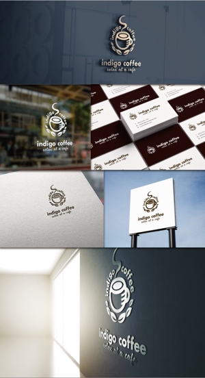KR-design (kR-design)さんのタイバンコクにも進出予定！のカフェ『indigo coffee』のロゴ作製への提案