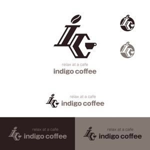 yh0705 (hironishidesign)さんのタイバンコクにも進出予定！のカフェ『indigo coffee』のロゴ作製への提案