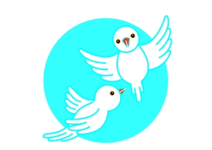 Atelier IMAI (Ima_114510)さんの二羽のかわいい白い鳥が寄り添って飛んでいるイラストへの提案