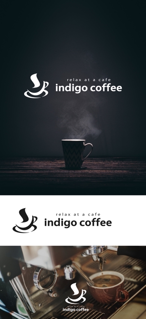 enj19 (enj19)さんのタイバンコクにも進出予定！のカフェ『indigo coffee』のロゴ作製への提案
