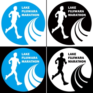 金田和志 (Kaz4)さんのマラソン大会「藤原湖マラソン」のロゴへの提案
