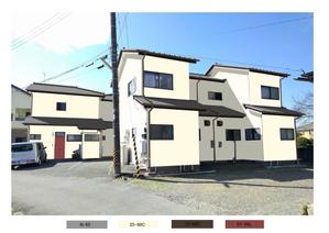 WHALE CREATIVE WORKS (win_3o)さんの築古アパート３棟の屋根・外壁塗装デザインへの提案