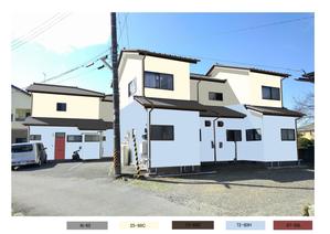 WHALE CREATIVE WORKS (win_3o)さんの築古アパート３棟の屋根・外壁塗装デザインへの提案