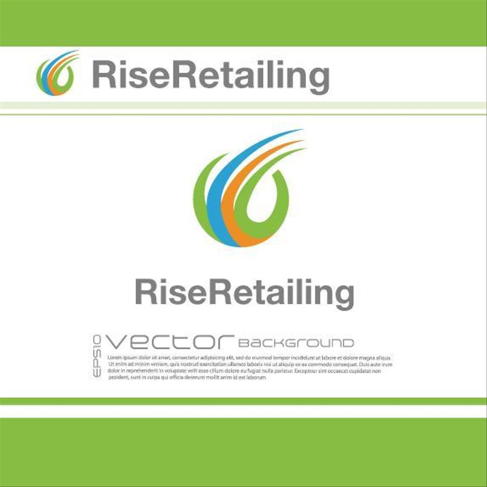 3部門を統括する「RiseRetailing 」のロゴ作成