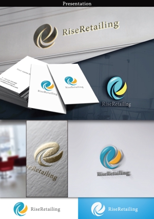 hayate_design ()さんの3部門を統括する「RiseRetailing 」のロゴ作成への提案