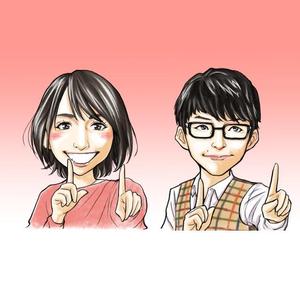 yoshibura ()さんの写真を元にスタッフ2名（男女）の似顔絵作成（名刺やパンフで使用します）への提案