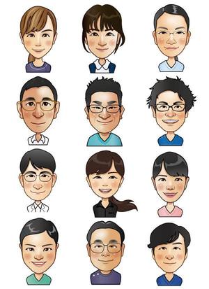 yaputaro (yaputaro)さんの写真を元にスタッフ2名（男女）の似顔絵作成（名刺やパンフで使用します）への提案