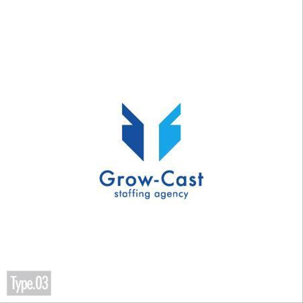 外国人特化の派遣会社 株式会社Ｇｒｏｗ－Ｃａｓｔのロゴ作成