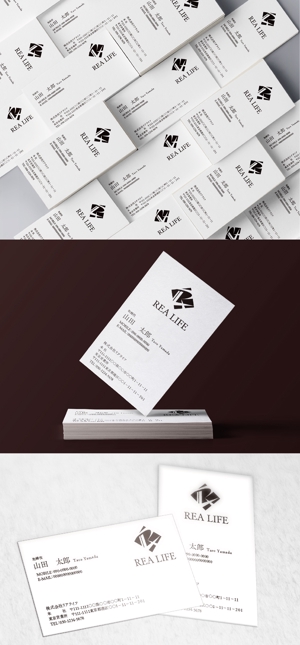 k_31 (katsu31)さんの不動産コンサルティング会社「株式会社リアライフ」の名刺デザインへの提案