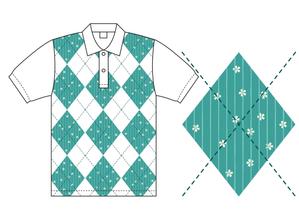 Maekawa (mm2763)さんのゴルフウェア【彩楽/AYARA】のポロシャツ柄デザインへの提案